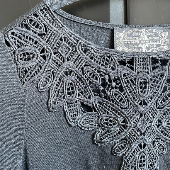 EUC Anthropologie (James Coviello) Laced Linen Tee (XS) - Picture 9 of 10